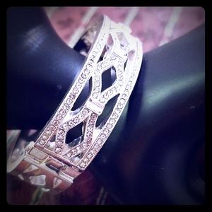 Silver Plated Bangle Bracelet, Anne Klein, New